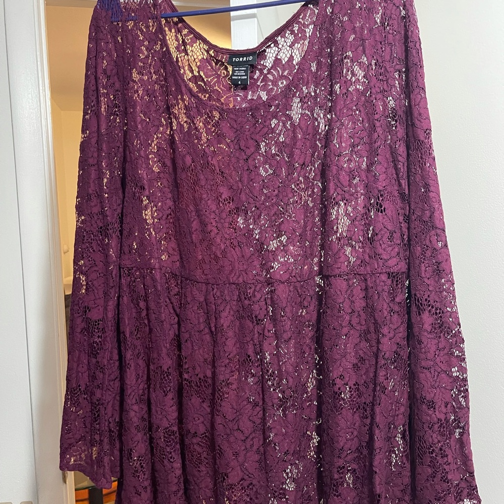 Torrid Purple Lace shirt